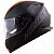 Capacete Norisk FF302 Stone - Preto Fosco / Laranja - Imagem 2