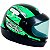 Capacete Gow Interlagos Preto/Verde - Imagem 1