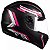 Capacete Fly F9 Hans PretoFosco-Rosa - Imagem 1