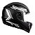 Capacete Fly F9 Hans PretoFosco-Grafite - Imagem 1