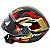 Capacete Fw3 Open Fox Preto/Dourado com Oculos Interno - Imagem 2