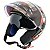 Capacete Fw3 Open Fox Preto/Dourado com Oculos Interno - Imagem 3