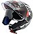 Capacete Fw3 Open Fox Preto/Grafite com Oculos Interno - Imagem 3
