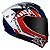 Capacete Norisk Supra Lap Usa Branco/Azul - Imagem 1