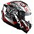 Capacete Helt New Hippo Retro PretoFosco-Vermelho - Imagem 1