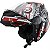 Capacete Helt New Hippo Retro PretoFosco-Vermelho - Imagem 2