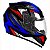 Capacete Ebf New Spark Flash Preto/Azul - Imagem 1