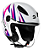 CAPACETE RACE TECH FUZZY BRANCO/ROSA - Imagem 1