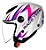 CAPACETE RACE TECH FUZZY BRANCO/ROSA - Imagem 2
