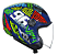 CAPACETE RACE TECH PLAY ART AZUL/VERDE - Imagem 1