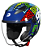 CAPACETE RACE TECH PLAY ART AZUL/VERDE - Imagem 2