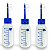 Kit 3 Pisseta Plástica Graduada 250ML Bico Reto Com Tampa - Imagem 1