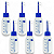 Kit 6 Pisseta Plástica Graduada 250ML Bico Reto Com Tampa - Imagem 1