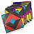 Folha De Seda Cores Mistas 35x35cm Riacho 100UN Para Raia - Imagem 1