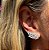 EARCUFF FOLHA CRAVEJADA PRATA - Imagem 1