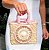 BOLSA DE PALHA MANDALA ALÇA CORDA P - Imagem 1