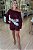 CONJUNTO TRICOT SHORT E MANGA LONGA BOHO CHIC MARSALA - Imagem 1