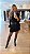 VESTIDO TRICOT MANGA LONGA BABADO PRETO - Imagem 1