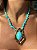 COLAR CASCALHO NANO TURQUESA MAXI PINGENTE - Imagem 1