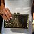 CLUTCH METAL LISTRAS RAIOS SOLARES DOURADA - Imagem 1