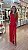 VESTIDO TRICOT NÓ ABERTURA LATERAL LUREX VERMELHO - Imagem 1