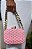 CLUTCH PALHA TELA ALÇA CORRENTE ROSA - Imagem 1