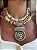 MAXI COLAR MANDALA MARROM E OFF - Imagem 1