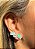 EARCUFF GOTAS TRIANGULO CRAVEJADO TURMALINA TAZANITA - Imagem 1