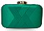 CLUTCH ARREDONDADA CETIM VERDE - Imagem 1
