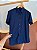 Camisa Linho Misto Azul Marinho - Imagem 1