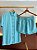 KIT: Camisa + Short linho Azul Piscina - Imagem 1