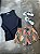 KIT: Regata Preta + Short Praia Chuva de Caju Verde - Imagem 1