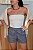 Short linho Curto Gostoso 2.0 - Cinza Grafite - Imagem 9