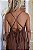 [COLORIDA] Vestido Longo Pipa Marrom Chocolate - Imagem 3