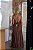 [COLORIDA] Vestido Longo Pipa Marrom Chocolate - Imagem 2