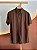 Camisa Linho Misto Marrom Café - Imagem 1