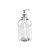 Pote Saboneteira Dispenser Resistente Transparente Com Ejetor Branco - Imagem 1