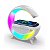 Caixa de Som Relógio Carregador Bluetooth RGB Branca - Imagem 3