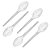 Colher Colherinha Transparente Sobremesa 50u Kit 5 - Imagem 1