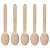 Colher De Madeira Biodegradável Para Refeição 16cm 50U Kit 5 - Imagem 1