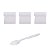 Colher Master Branca Biodegradável 50U Kit 3 - Imagem 1