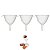 Funil Resistente Transparente Sanremo Casar Kit 3 - Imagem 1