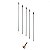 Cabo de Madeira Plastificado 140Cm com Rosca Universal Kit 5 - Imagem 1
