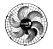 Ventilador Parede 50cm Tufão Preto Bivolt Lorenside - Imagem 6