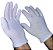Luva Algodao Longa Kit 20 Prs Antiestática Antialérgica tratamento alergias mão - Imagem 1