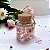 Mini vela gel personalizada com flores e tampa rolha - Imagem 1