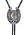 Bolo Tie Colar Couro Country Gravata - Inicial com Ferradura - Imagem 7