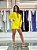 VESTIDO CURTO MANGA LONGA BORDADO AMARELO ESSENCIAL - Imagem 3