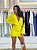 VESTIDO CURTO MANGA LONGA BORDADO AMARELO ESSENCIAL - Imagem 1