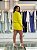 VESTIDO CURTO MANGA LONGA BORDADO AMARELO ESSENCIAL - Imagem 4